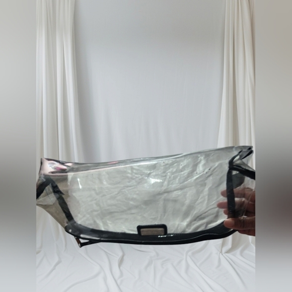 Bebe Clear Cosmetic Travel Bag Silver Logo - Picture 6 of 9